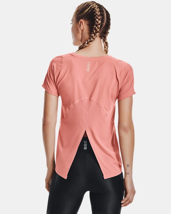 Camiseta de manga corta UA Iso-Chill Run para mujer, Pink, pdpMainDesktop image number 1
